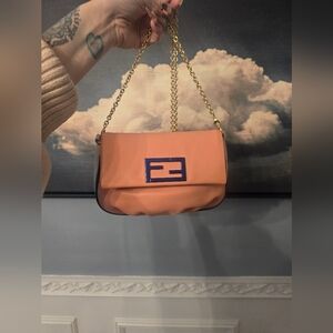 Vintage FENDI Nappa Fendista Pouchette Crossbody Bag